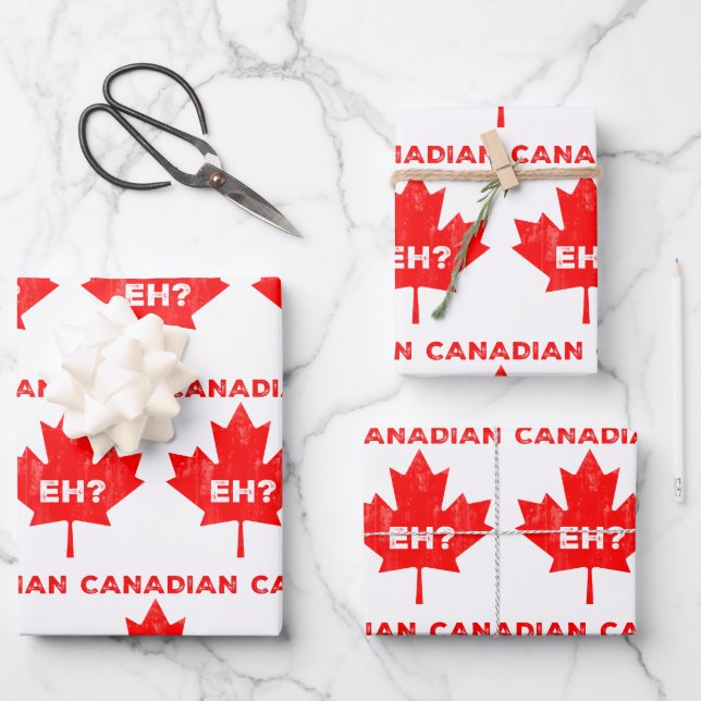 Hoja De Papel De Regalo ¿Canadá? Hoja de arce (Anverso)