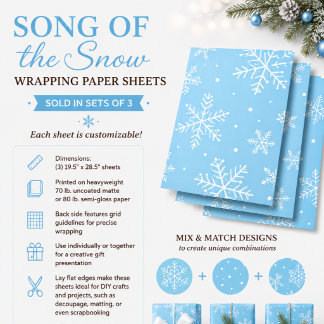 Hoja De Papel De Regalo Canción de la Nieve