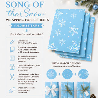 Hoja De Papel De Regalo Canción de la Nieve