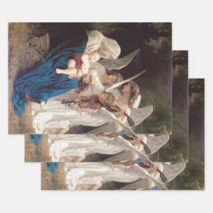 Hoja De Papel De Regalo Canción de los Ángeles (1881) por Bouguereau