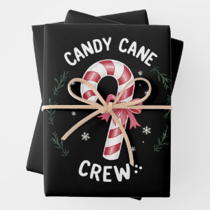 Hoja De Papel De Regalo Candy Cane Crew Funny Navidades Candy Lover Xmas