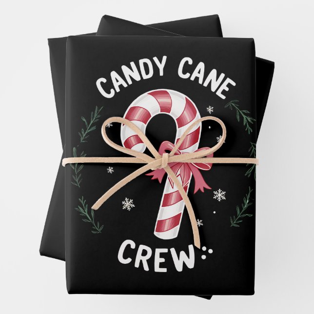 Hoja De Papel De Regalo Candy Cane Crew Funny Navidades Candy Lover Xmas (In situ)