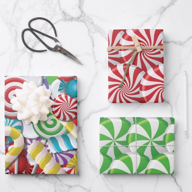 Hoja De Papel De Regalo Candyland Combo 1 (Anverso)