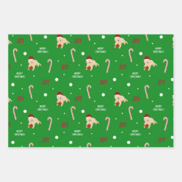 Hoja De Papel De Regalo Cañones de cangrejo de perro navidades Envoltura d
