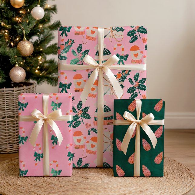 Hoja De Papel De Regalo Cañones y naturaleza rosados acogedores (Subido por el creador)