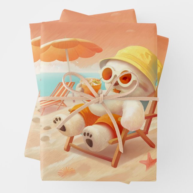 Hoja De Papel De Regalo Canto sonriente - Modo playa activado (In situ)