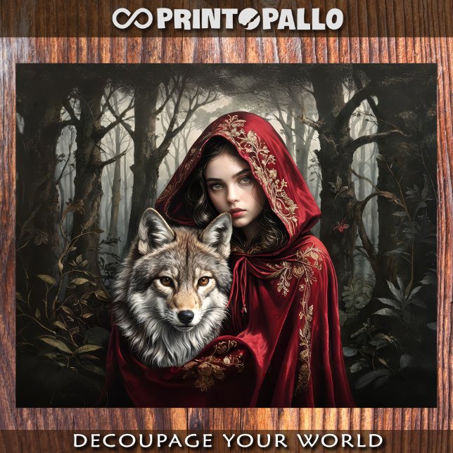 Hoja De Papel De Regalo Caperucita Roja - 3 Decoupage (Subido por el creador)