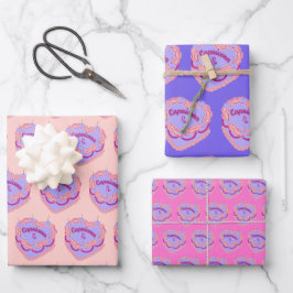 Hoja De Papel De Regalo Capricorn Zodiac Coquette Corazón Pastel de Cumple