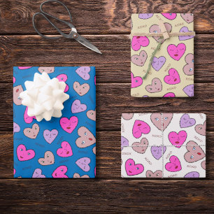 Hoja De Papel De Regalo Cara de amor xoxo