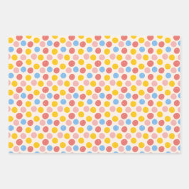 Hoja De Papel De Regalo Cara de sonrisa estética retro colorida