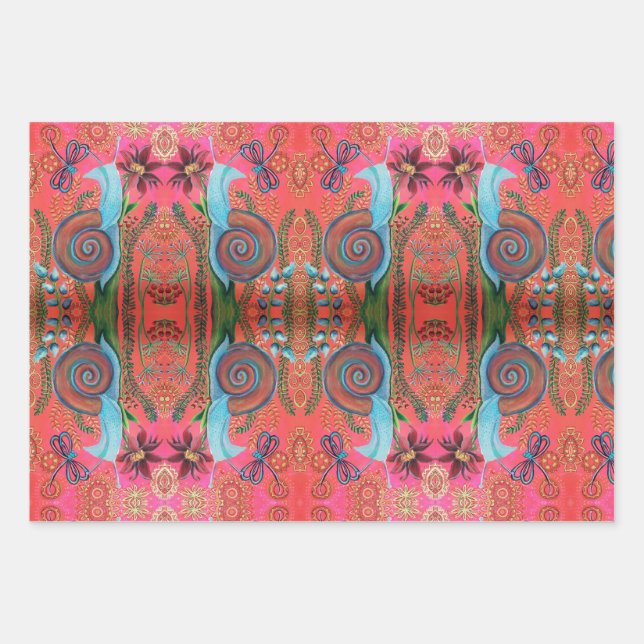 Hoja De Papel De Regalo caracol (Anverso)