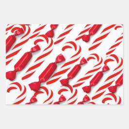 Hoja De Papel De Regalo Caramelo de Navidad Caña