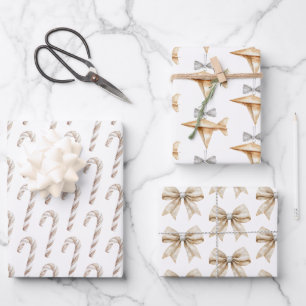 Hoja De Papel De Regalo Caramelos de Crema Bastones de Caramelo Aviones de