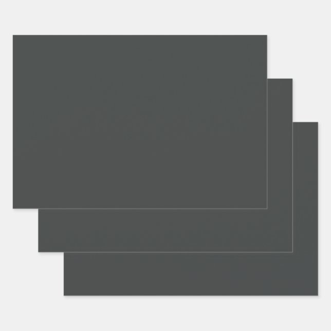 Hoja De Papel De Regalo Carbón (color sólido)  (Set)