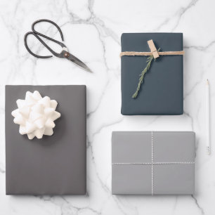 Hoja De Papel De Regalo Carbonilla Lisa Gris Claro Carbón Tonos 3 Matices