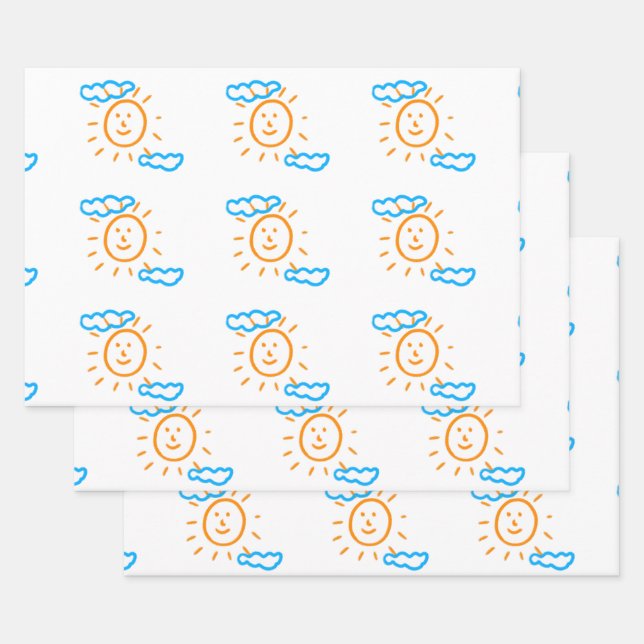 Hoja De Papel De Regalo Cargar el dibujo de tu arte convertir arte infanti (Set)