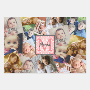 Hoja De Papel De Regalo Cargar foto monogramada