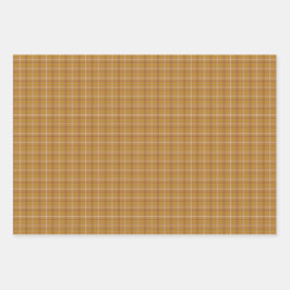 Hoja De Papel De Regalo Carmel Brown Plaid Classic Pattern