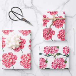 Hoja De Papel De Regalo Carnación Floral acuarela Elegante Día de la Madre