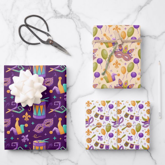Hoja De Papel De Regalo Carnaval Martes de Carnaval (Anverso)
