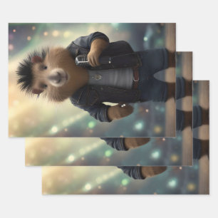 Hoja De Papel De Regalo "Carpincho Mohawk: ¡Sacudiendo el Río!"
