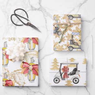 Hoja De Papel De Regalo Carro de golf de hierro para golfista