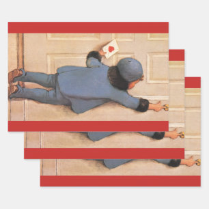 Hoja De Papel De Regalo Carta de amor vintage de Jessie Willcox Smith