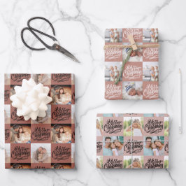 Hoja De Papel De Regalo Cartón de guiones navideños 6 Foto