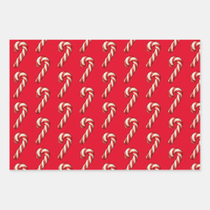 Hoja De Papel De Regalo Casa de pan de jengibre y caña de caramelo