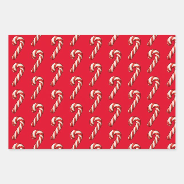 Hoja De Papel De Regalo Casa de pan de jengibre y caña de caramelo (Anverso 3)