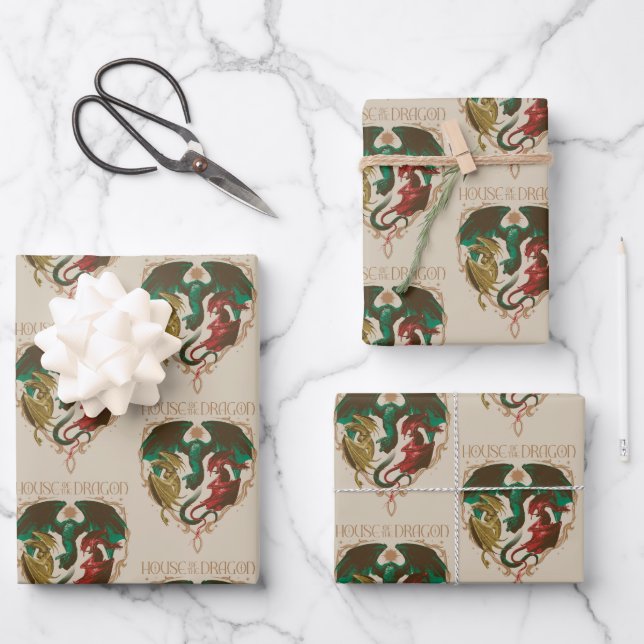 Hoja De Papel De Regalo Casa del Dragón | Dragon Shield (Anverso)