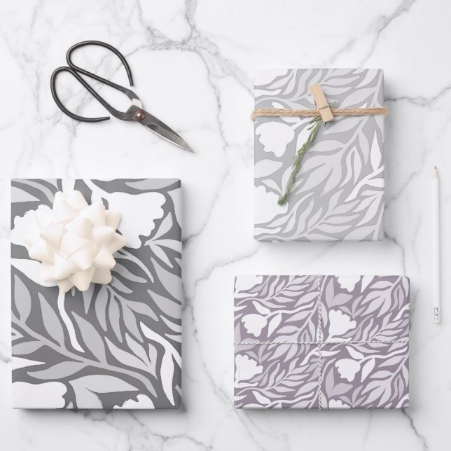 Hoja De Papel De Regalo Cascada de flores silvestres (Anverso)