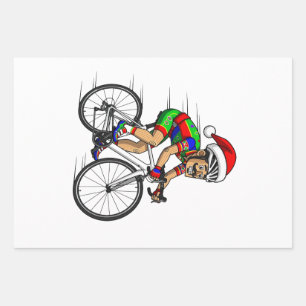 Hoja De Papel De Regalo Cascanueces Ciclista Navidad Bicicleta Navidades D