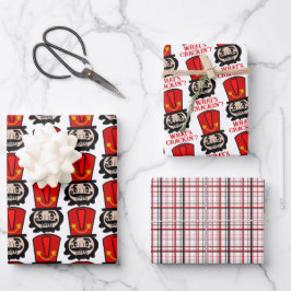 Hoja De Papel De Regalo Cascanueces divertido de Navidad