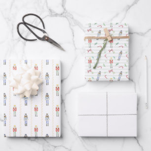 Hoja De Papel De Regalo Cascanueces Navideño con Nombre Personalizado