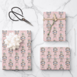 Hoja De Papel De Regalo Cascanueces Rosa Personalizado Navidad