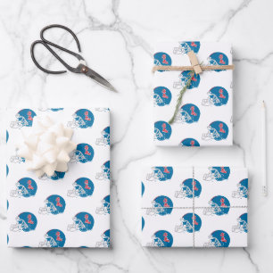 Hoja De Papel De Regalo Casco de fútbol Ole Miss   Azul claro