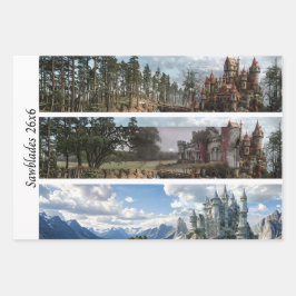 Hoja De Papel De Regalo Castillo decoupage Irlanda para letreros y serruch