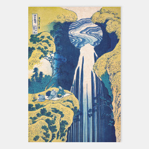 Hoja De Papel De Regalo Cataratas de Katsushika Hokusai - Amida