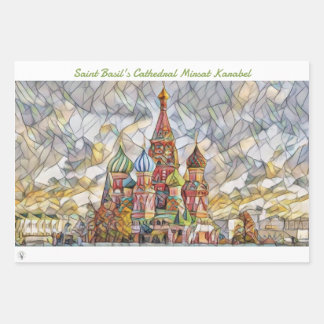 Hoja De Papel De Regalo Catedral de San Basil Mirsat Karabel envolviendo P