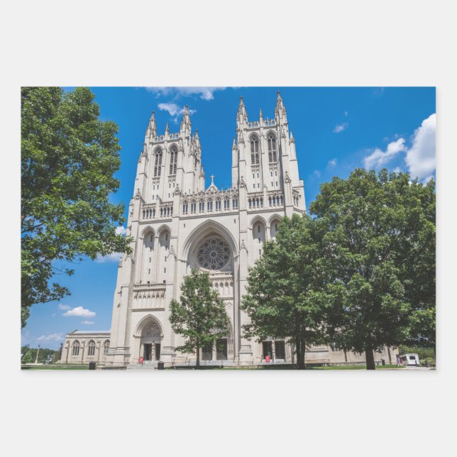 Hoja De Papel De Regalo Catedral Nacional de Washington (Anverso)