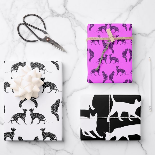 Hoja De Papel De Regalo Cats (Anverso)