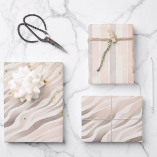 Hoja De Papel De Regalo Cebra Animal Crema Rosa Brillante Cumpleaños Dorad