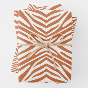 Hoja De Papel De Regalo Cebra de Brillo Neutral