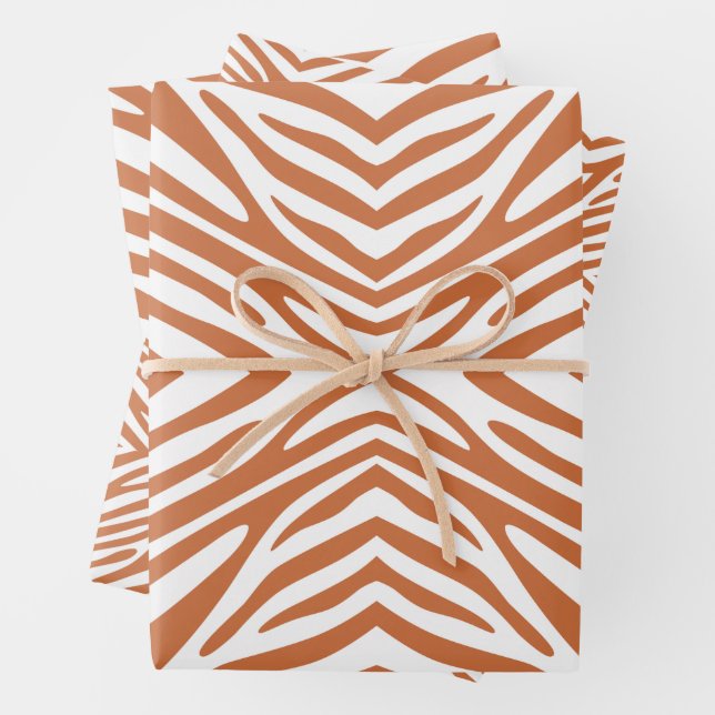 Hoja De Papel De Regalo Cebra de Brillo Neutral (In situ)
