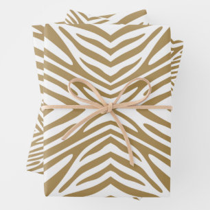 Hoja De Papel De Regalo Cebra Teak Neutral