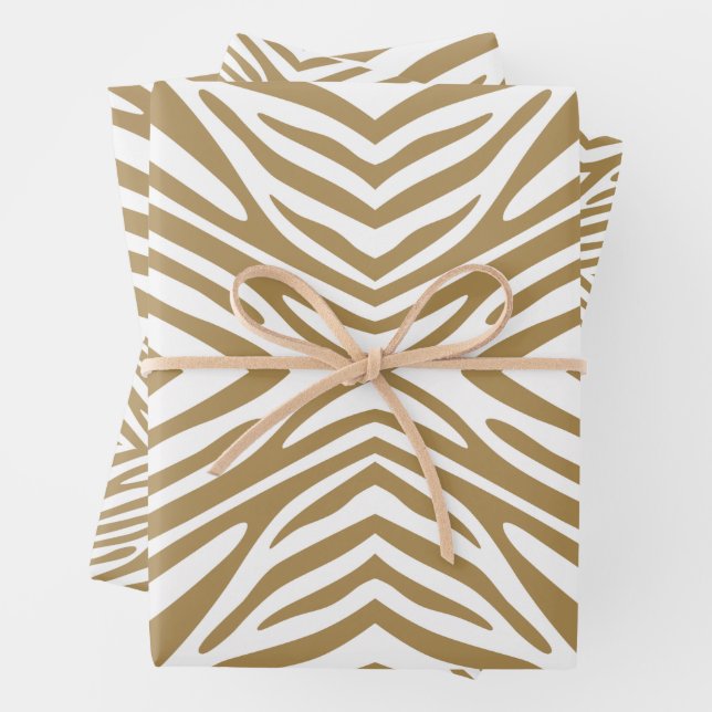 Hoja De Papel De Regalo Cebra Teak Neutral (In situ)
