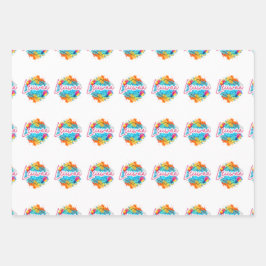 Hoja De Papel De Regalo Celebra con Estilo con Vibraciones de Leiiwaa 🌺