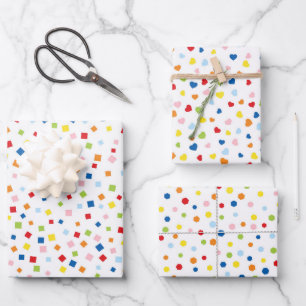Hoja De Papel De Regalo Celebración con Confeti