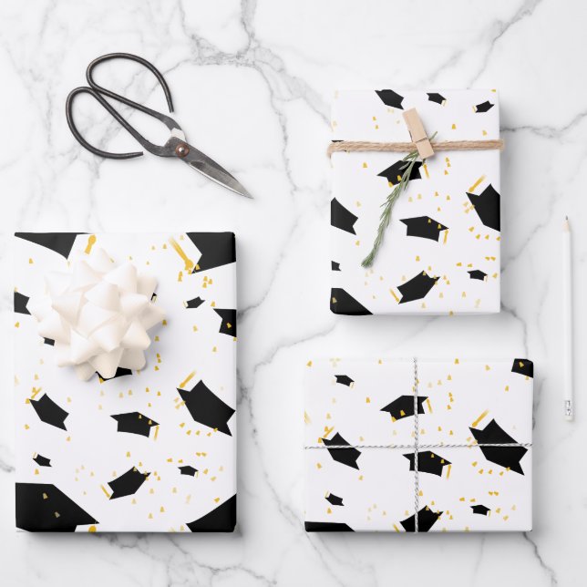 Hoja De Papel De Regalo Celebración de la graduación - (Anverso)